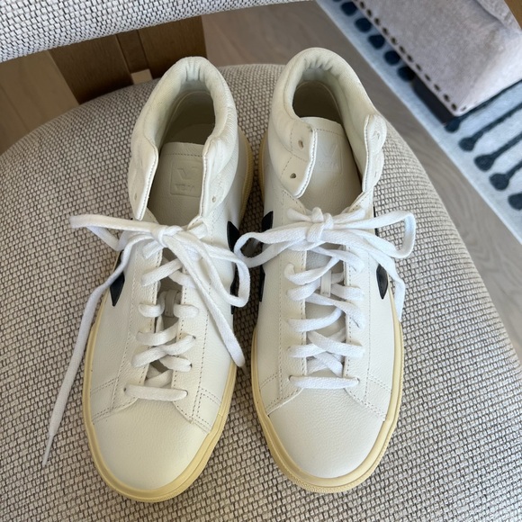 Veja Minotaur High Top Sneakers in Black and White - Picture 5 of 8